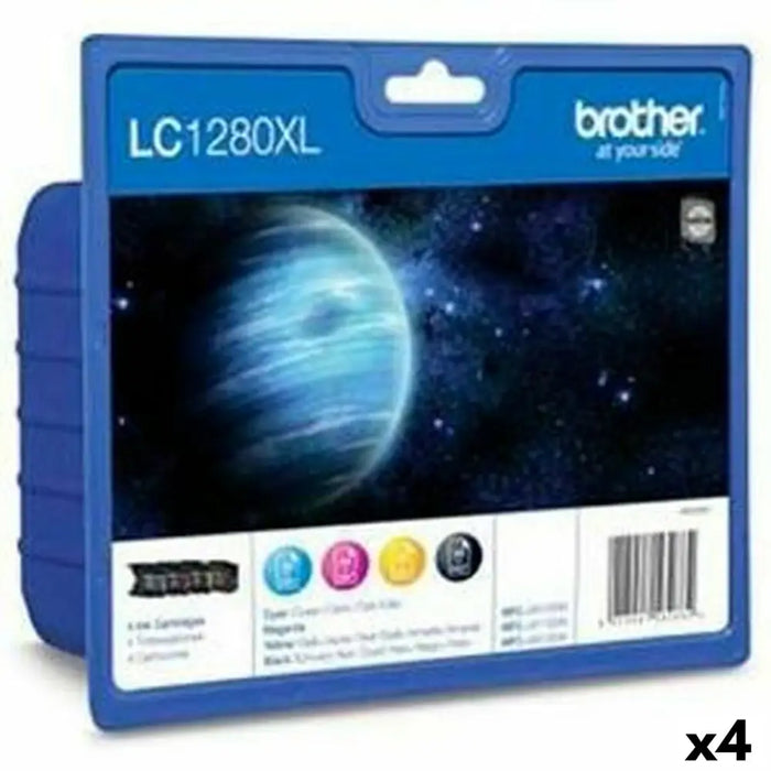 Оригиална касета за мастило Brother LC1280XL Жълт (4 броя)