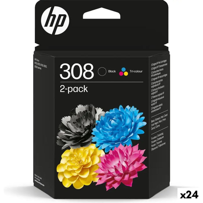 Оригиална касета за мастило HP Nº 308 Жълт Син Черен