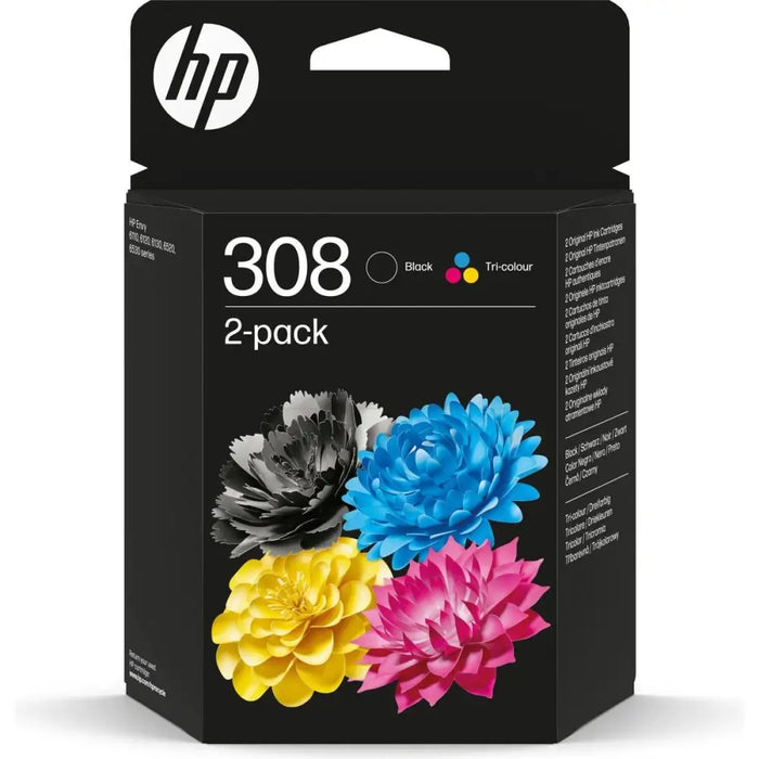 Оригиална касета за мастило HP Nº 308 Жълт Син Черен