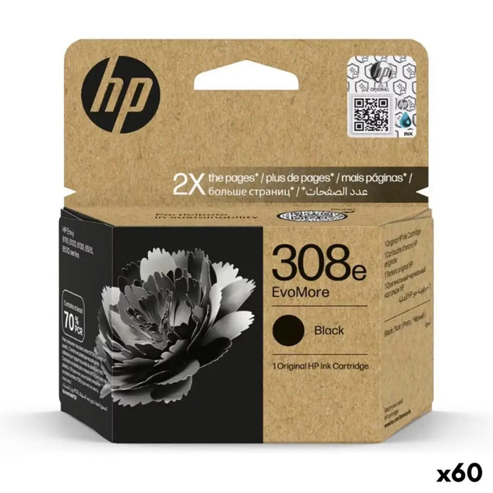 Оригиална касета за мастило HP Nº 308E Черен (60 броя)