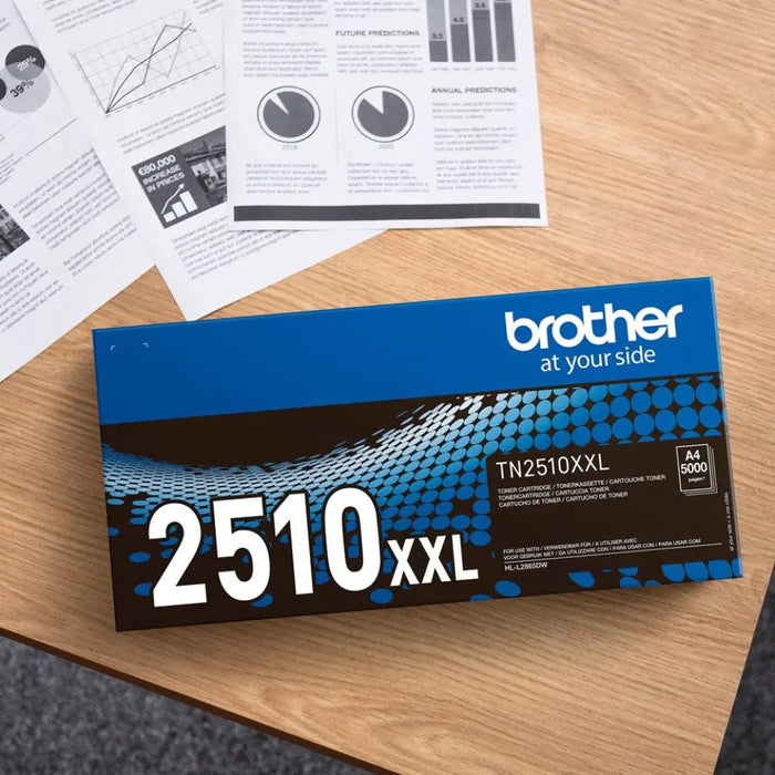 Oригинален тонер Brother TN-2510XL Черен