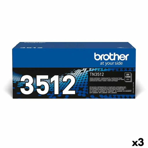 Oригинален тонер Brother TN3512 Черен (3 броя)