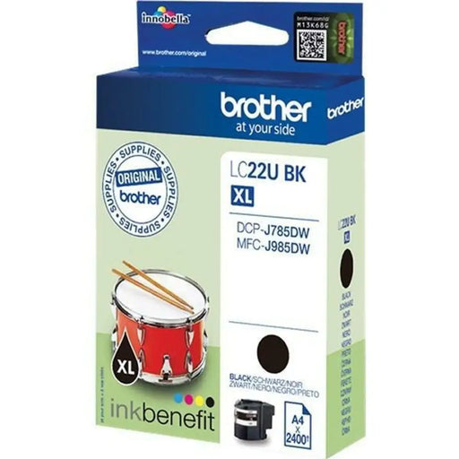 Оригиална касета за мастило Brother LC-22UBK Черен