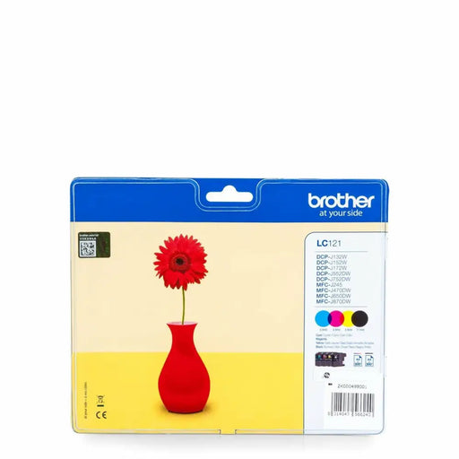 Оригиална касета за мастило Brother LC121 Жълт (4 броя)