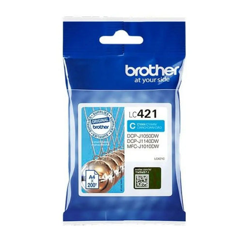 Оригиална касета за мастило Brother LC421 Синьо-зелен (5