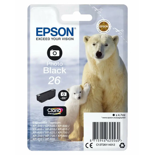 Оригиална касета за мастило Epson 26 Черен