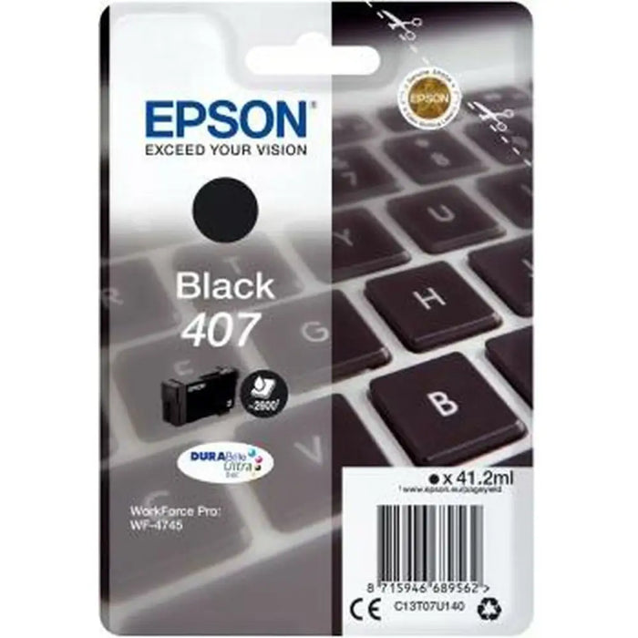 Оригиална касета за мастило Epson Nº 407 Черен (5 броя)