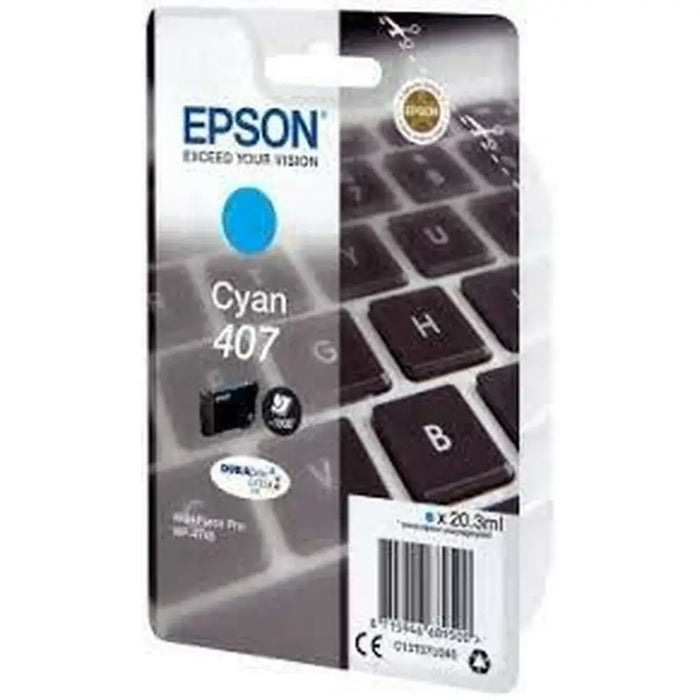 Оригиална касета за мастило Epson Nº 407 Синьо-зелен (8