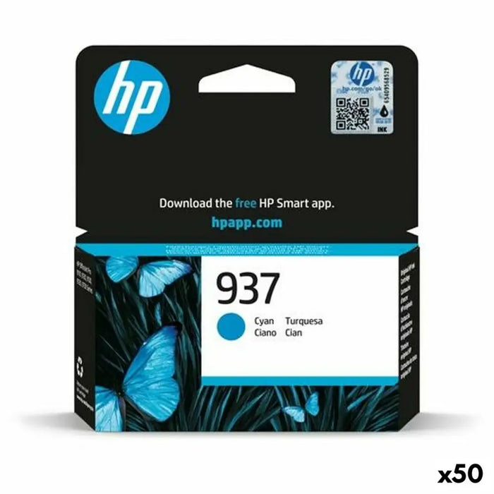 Оригиална касета за мастило HP 937 Синьо-зелен (50 броя)