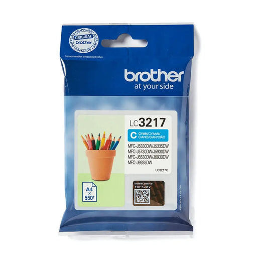 Оригиална касета за мастило Brother LC 3217C Синьо зелен