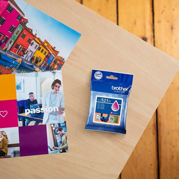 Оригиална касета за мастило Brother LC521M Пурпурен цвят