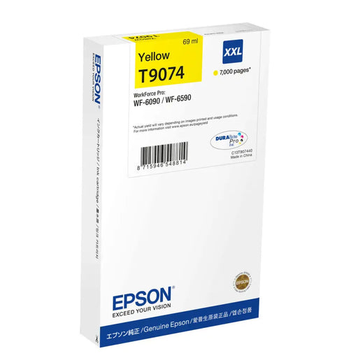 Оригиална касета за мастило Epson WF 6xxx XXL Жълт