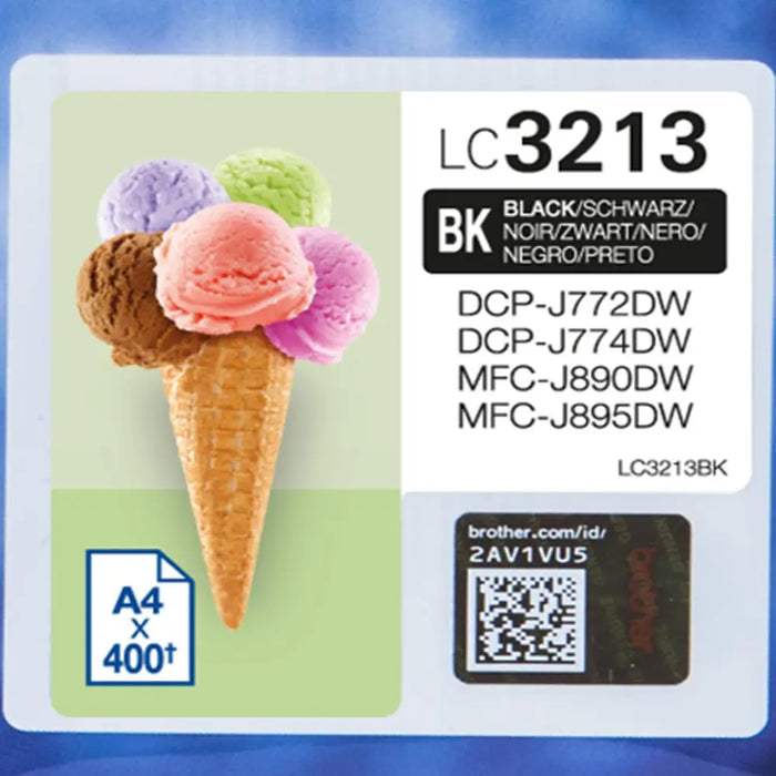 Оригиална касета за мастило Brother LC 3213BK Черен