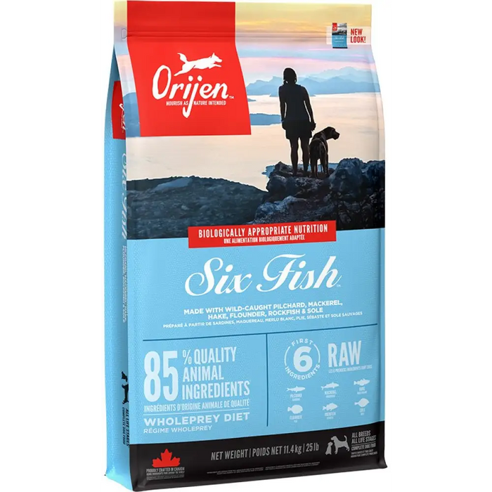 ORIJEN Six Fish - суха храна за кучета - 11,4 кг