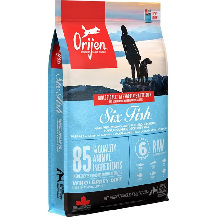 ORIJEN Six Fish - суха храна за кучета - 6 кг