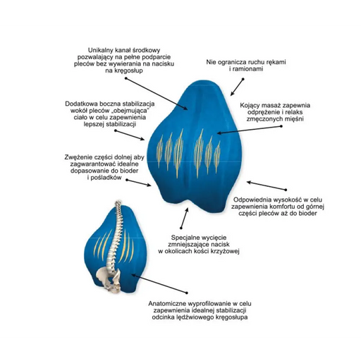 Ортопедична лумбална възглавница MFP-5344