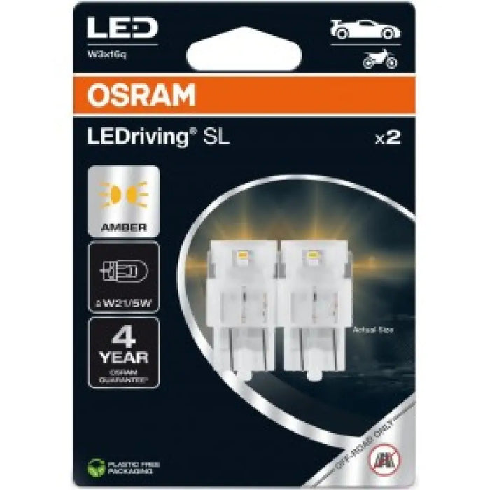 OSRAM AMBER W21/5W LED 1,9W 12V CARTON BLISTER X2 PCS