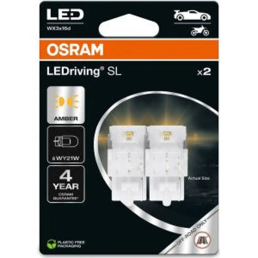 OSRAM AMBER WY21W LED 1,4W 12V CARTON BLISTER X2 PCS