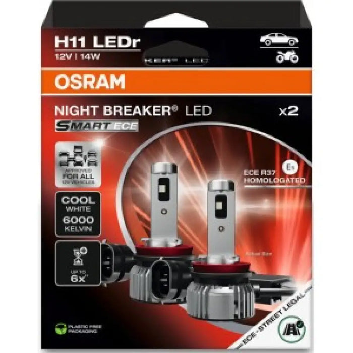 OSRAM H11 LED NIGHT BREAKER SMART ECE 6000K 14W 12V HANGING