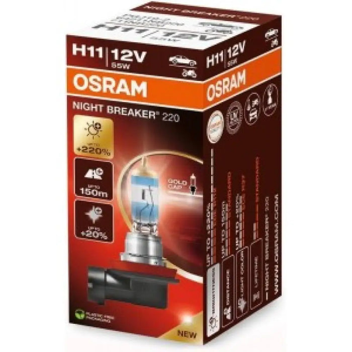 OSRAM NIGHT BREAKER +220% H11 55W 12V CARTON BOX 1 PCS