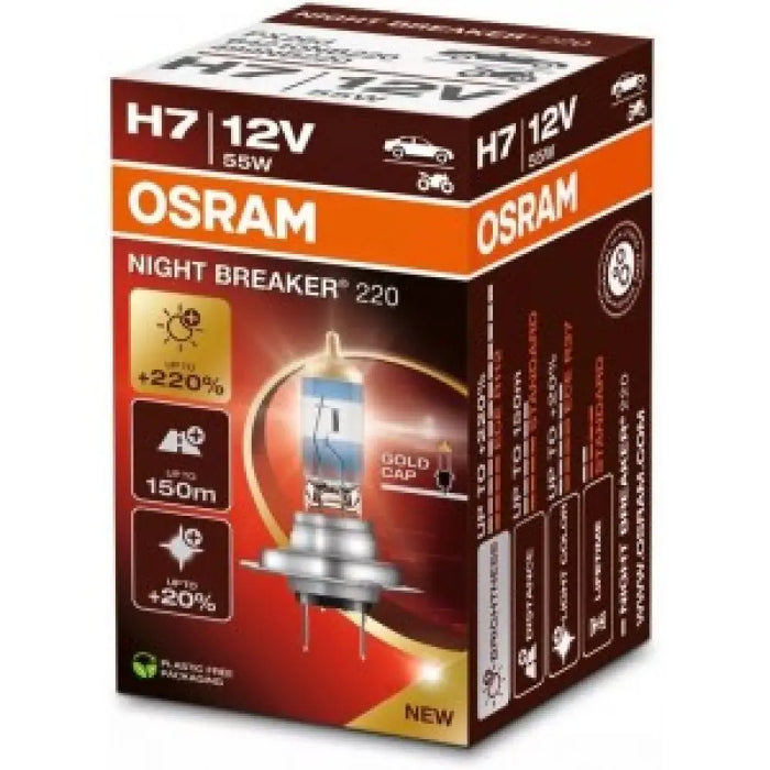 OSRAM NIGHT BREAKER +220% H7 55W 12V CARTON BOX 1 PCS
