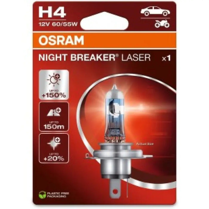 OSRAM NIGHT BREAKER LASER +150% H4 3900K 60/55W 12V CARTON