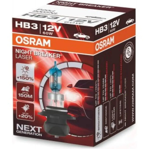 OSRAM NIGHT BREAKER LASER +150% HB3 3200K 60W 12V CARTON