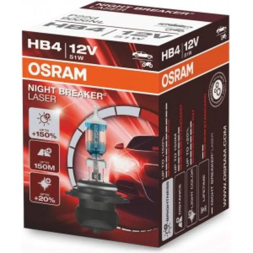 OSRAM NIGHT BREAKER LASER +150% HB4 51W 12V CARTON BOX 1 PCS