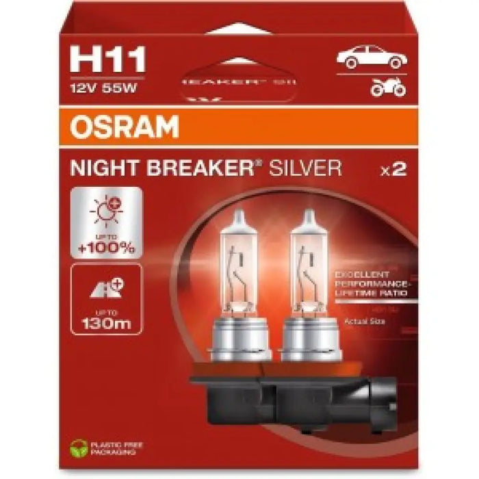 OSRAM NIGHT BREAKER SILVER H11 3200K 55W 12V HANGING