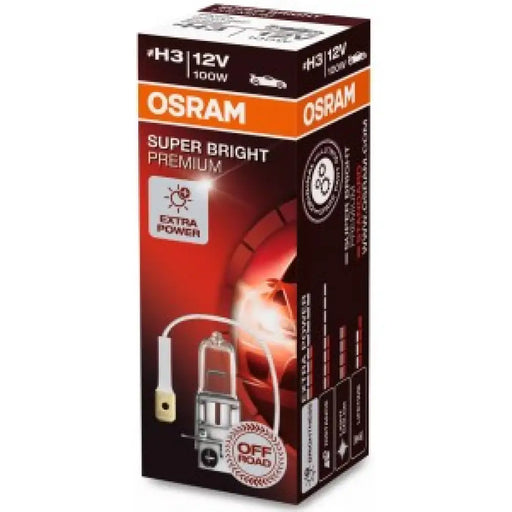 OSRAM SUPER BRIGHT PREMIUM H3 3200K 100W 12V CARTON BOX 1