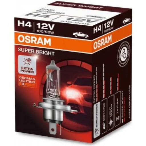 OSRAM SUPER BRIGHT PREMIUM H4 4800K 100/90W 12V CARTON BOX
