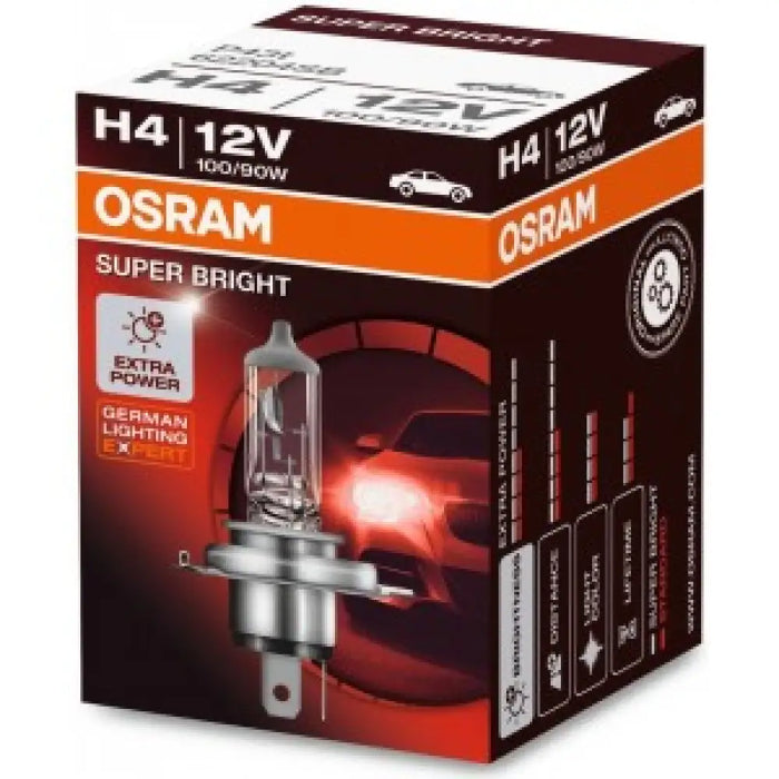 OSRAM SUPER BRIGHT PREMIUM H4 4800K 100/90W 12V CARTON BOX
