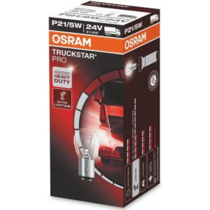 OSRAM TRUCKSTAR PRO AUX P21/5W 21/5W 24V CARTON BOX 10 PCS