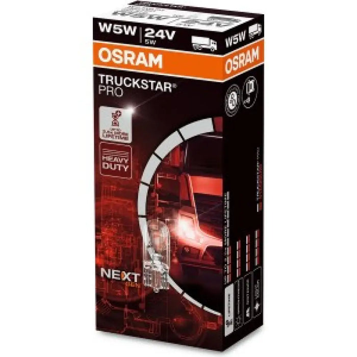 OSRAM TRUCKSTAR PRO AUX W5W 24V CARTON BOX 10 PCS