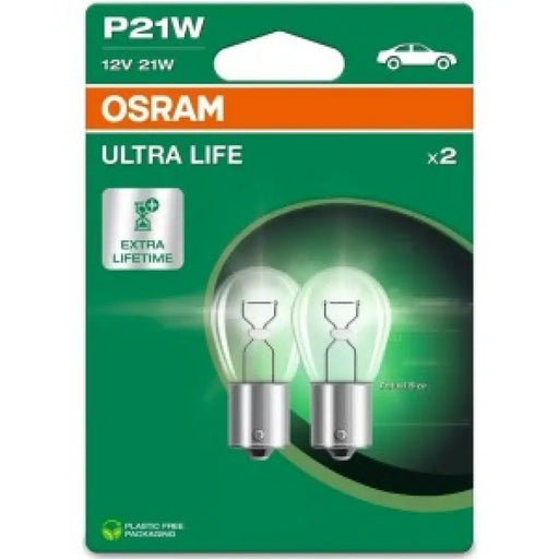 OSRAM ULTRALIFE AUX P21W 21W 12V CARTON BLISTER X2 PCS