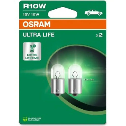 OSRAM ULTRALIFE AUX R10W 10W 12V CARTON BLISTER X2 PCS