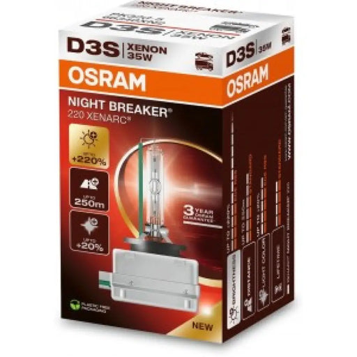 OSRAM XENARC NIGHT BREAKER 220 D3S 4400K 35W 42V CARTON BOX