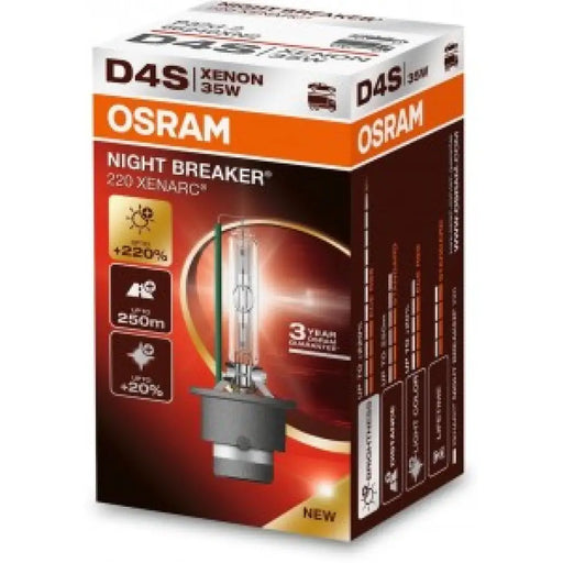 OSRAM XENARC NIGHT BREAKER 220 D4S 4400K 35W 42V CARTON BOX