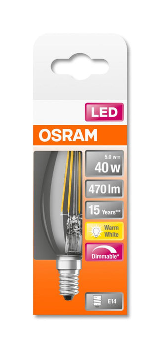 LED ЛАМПА CLB40 FIL 2700К E14 ДИМ. 470LM