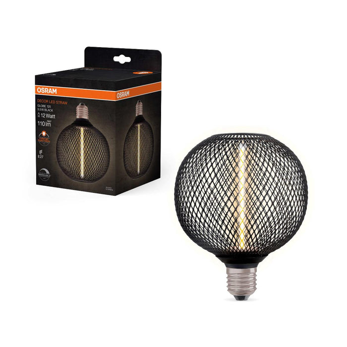 LED ЛАМПА GLOBE  FIL S12 E27 1800K ЧЕРНА