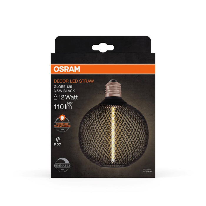 LED ЛАМПА GLOBE  FIL S12 E27 1800K ЧЕРНА