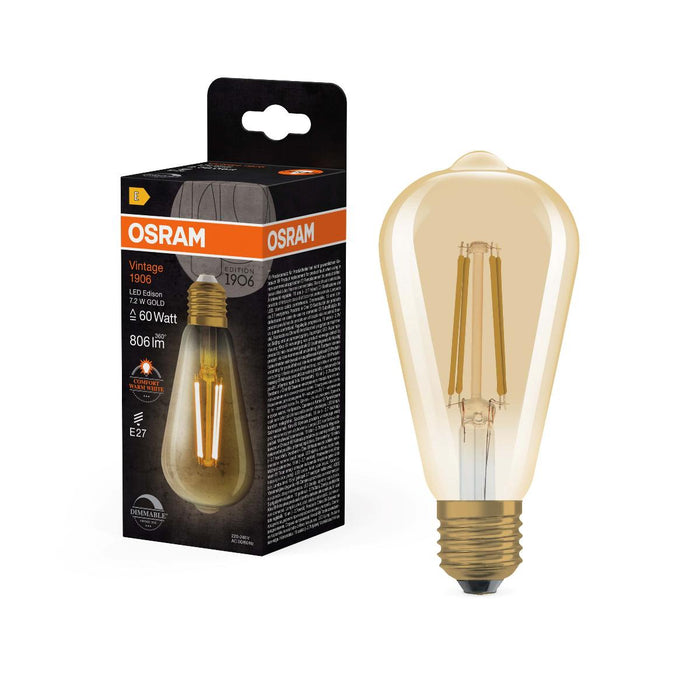 LED ЛАМПА VINTAGE EDISON GOLD60 DIM E27