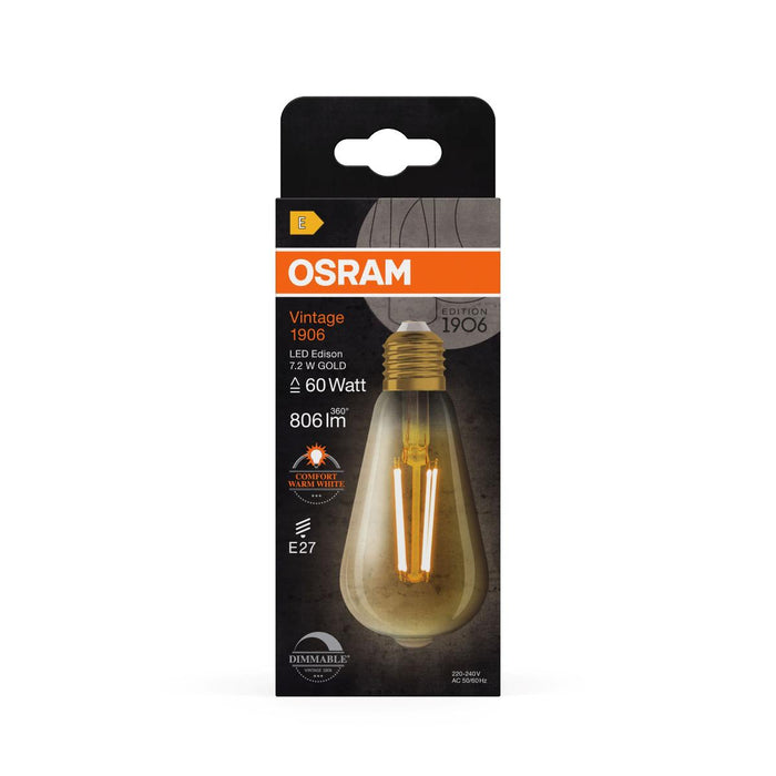 LED ЛАМПА VINTAGE EDISON GOLD60 DIM E27