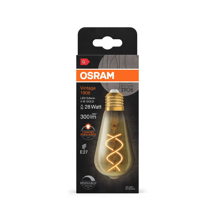 LED ЛАМПА VINTAGE EDISON GOLD28 DIM E27