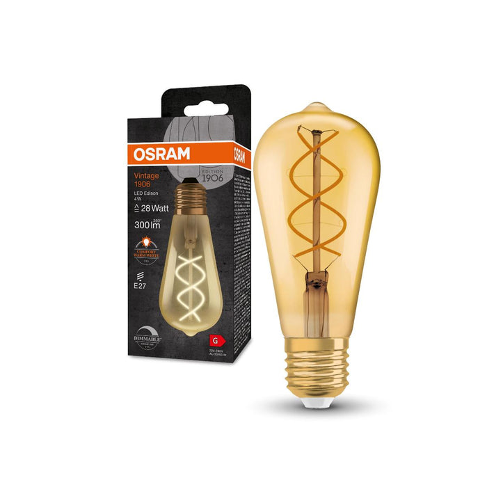 LED ЛАМПА VINTAGE EDISON GOLD28 DIM E27