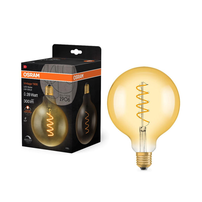 LED ЛАМПА VINTAGE GLOBE125 GOLD28DIM E27