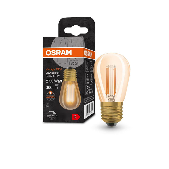 LED ЛАМПА VINTAGE ST45 GOLD33 DIM E27