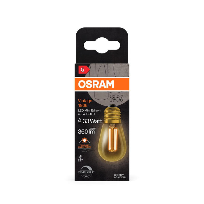 LED ЛАМПА VINTAGE ST45 GOLD33 DIM E27