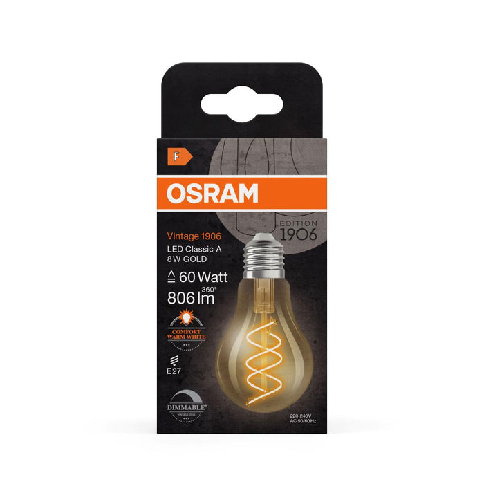 LED ЛАМПА VINTAGE CLA60 GOLD DIM E27