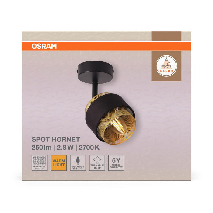 СПОТ HORNET 1XE14 ВКЛЮЧЕНА ЛАМПА OSRAM